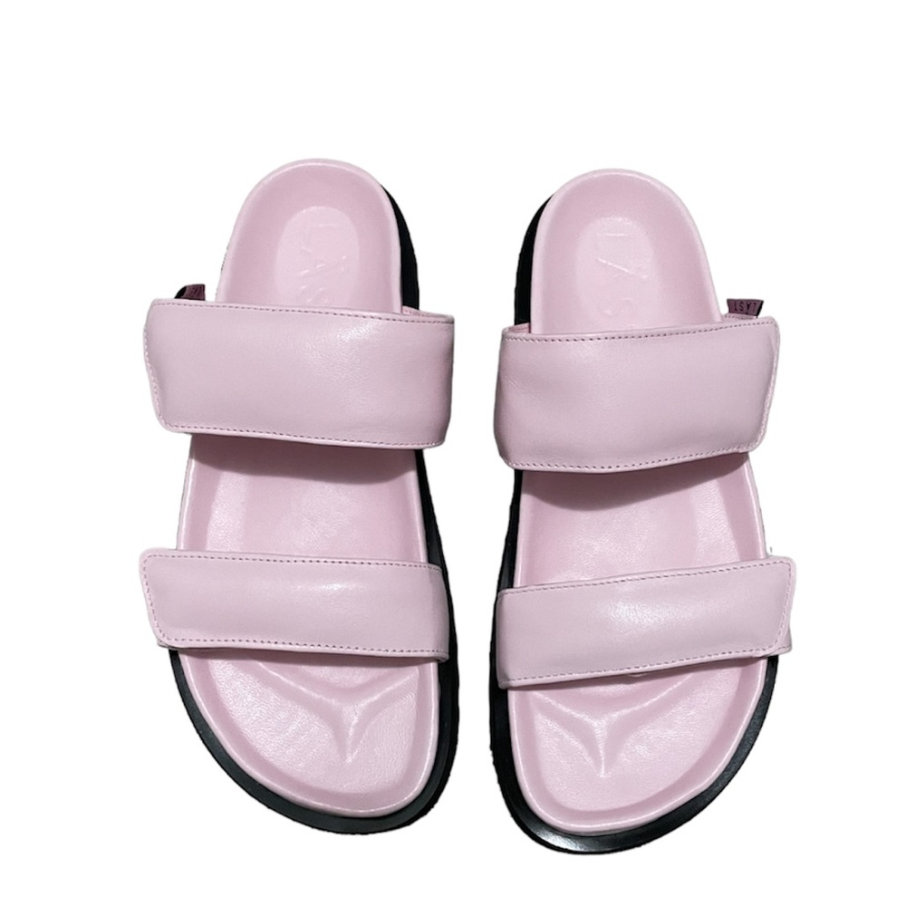 Läst CORINE LEATHER PINK slides